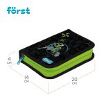 Пенал 1 отделение, 200*140*40 Först "Ninja", дополнительная откидная секция, полиэстер