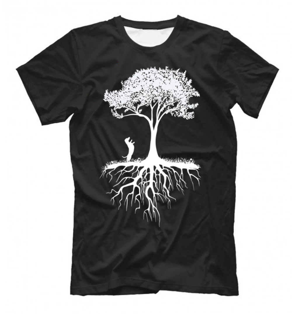 Футболка "Такса у дерева"