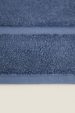 ZARA HOME КОВРИК ДЛЯ ВАННОЙ ИЗ МЯГКОЙ ТКАНИ, СИНИЙ