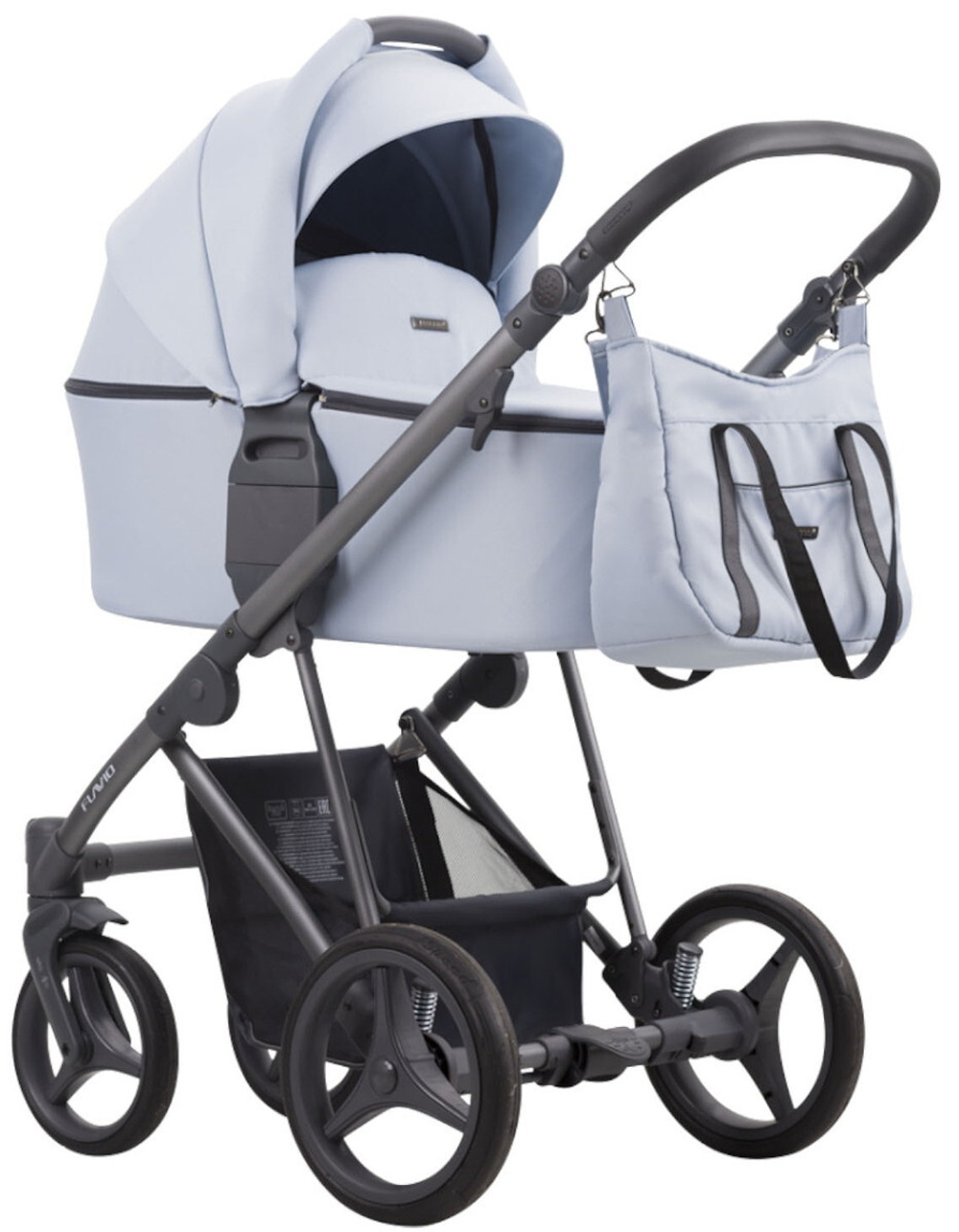 Детская коляска Bebetto Flavio 2 в 1 07 голубой серая рама