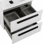 Тумба с раковиной Cezares ECO-CER-N 70 ECO-CER-N-700-2C-SO-BL белая глянцевая