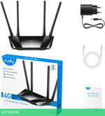 Роутер беспроводной Cudy N300 черный (LT400)