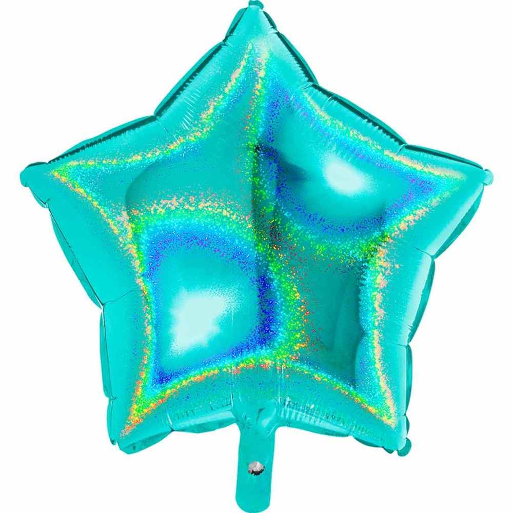 Шар фольгированный Звезда 45 см (Бирюзовый)