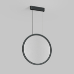 Подвесной светильник вертикальный VEIL, 35 Вт, ?600?2100 мм, LED 2700-6000K, IP20, пульт Д/У (в комплекте), черный, алюминий, акрил