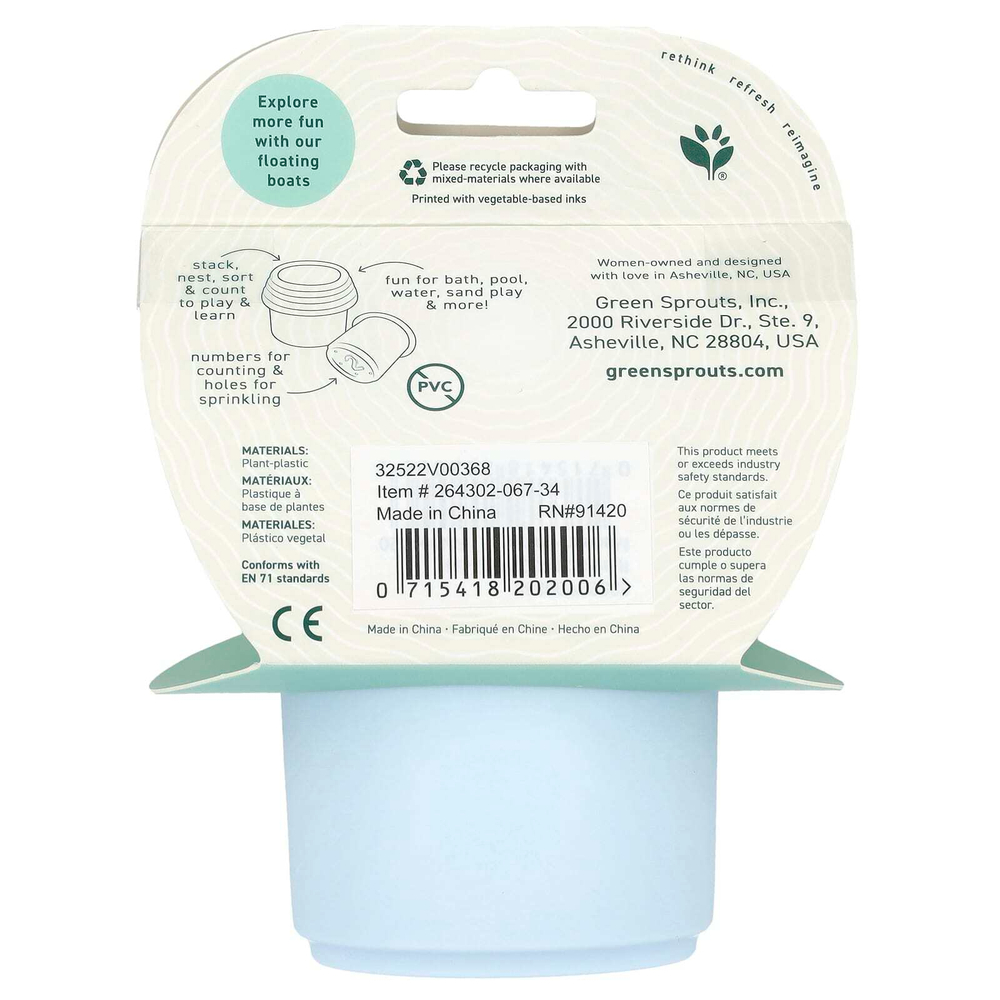 Green Sprouts, Sprout Ware®, стаканы, от 6 месяцев, разноцветные, 6 стаканов