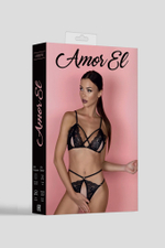 Сексуальный комплект белья с разрезами (Размер: L-XL) (Цвет: черный)