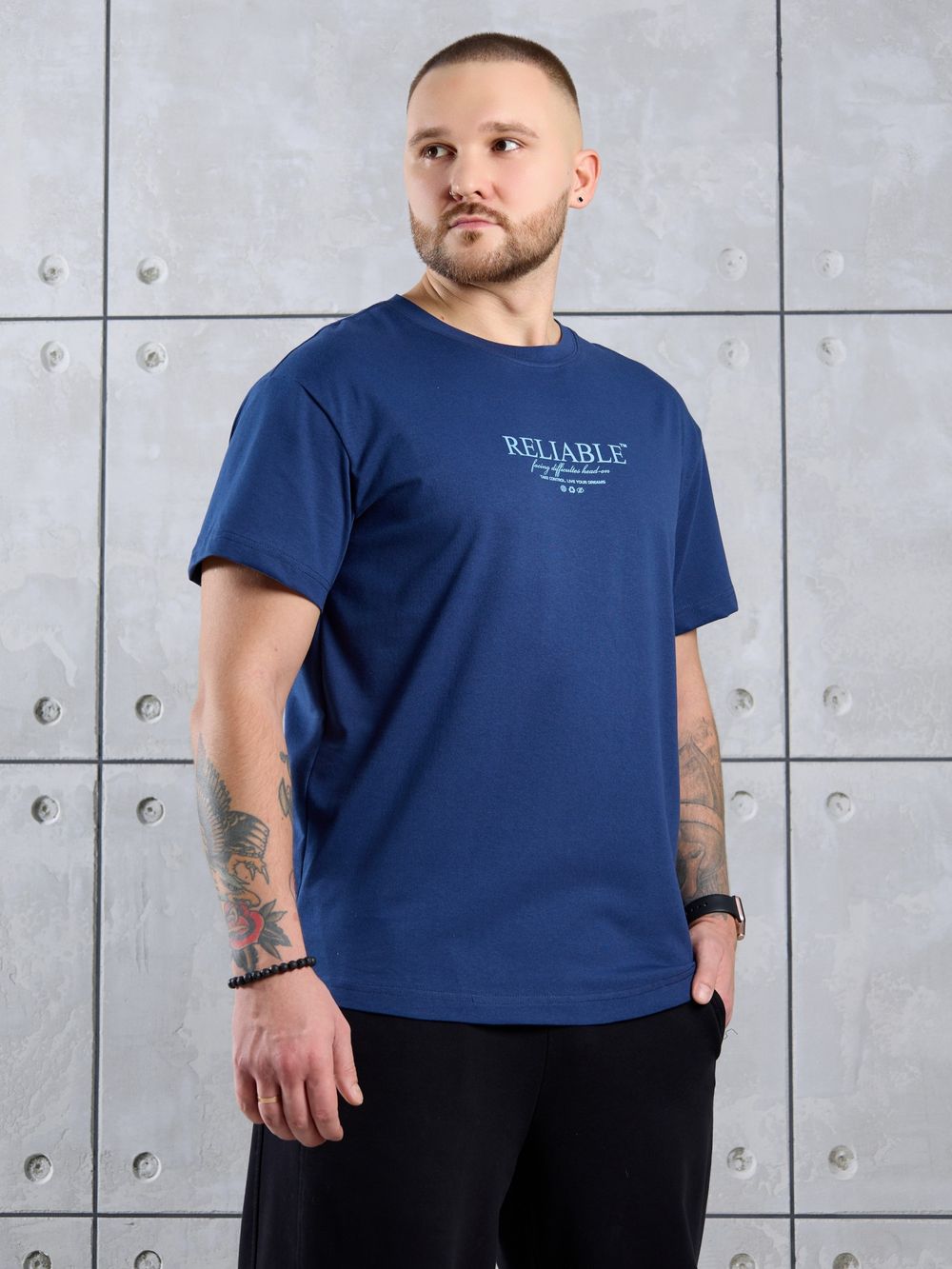 Фуфайка (футболка) мужская Джек-2 Виотекс ТЁМНО-СИНИЙ