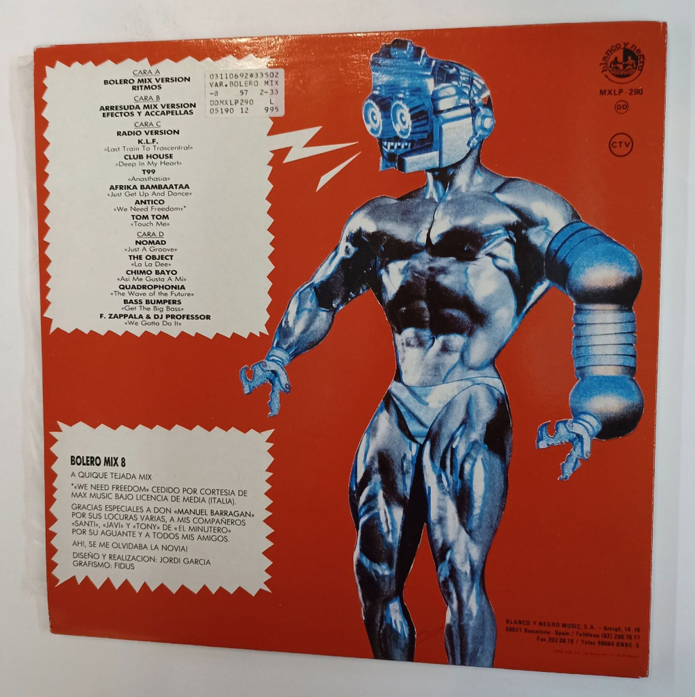 Винтажная виниловая пластинка LP Сборник Bolero Mix 8 2LP (Испания 1991)