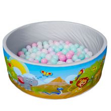 Сухой бассейн Romana Мир приключений "Сафари", 150 шариков (Розовый микс)