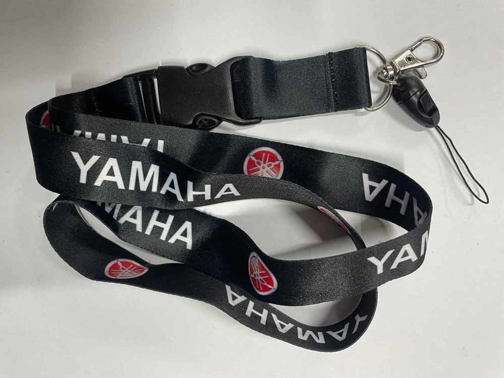 Yamaha (черный) / Брелок, шнурок для ключей на шею Yamaha (Ямаха), ланъярд, крафт, черный (1 шт)