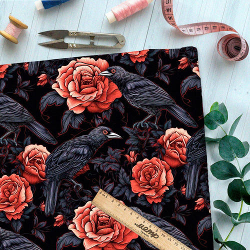 Ткань Барби живописные розы