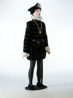 Кукла коллекционная в мужском придворном Испанском костюме