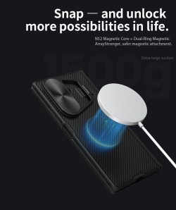 Чехол с MagSafe на Samsung Galaxy Fold 7, серия CamShield Prop Magnetic (версия с металлической откидной крышкой) от Nillkin