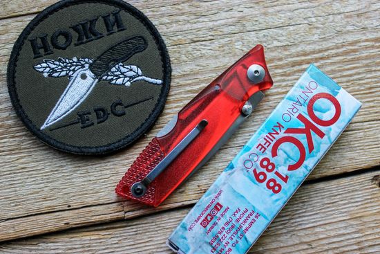 Складной нож Ontario 8798RED Wraith Ice Series Fire c клинком из стали 1.4116 Krupp (X50CrMoV15) рукоять ABS-пластик