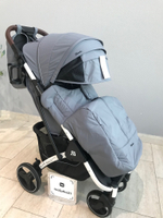 Коляска прогулочная Babalo 2024 Серый текстиль на черной раме