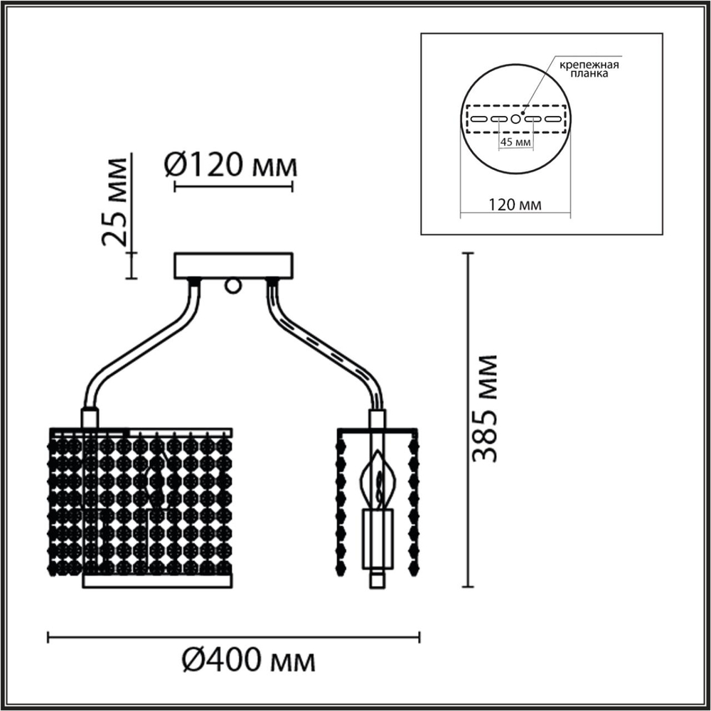 8244/5C CLASSI LN26 206 хром, металл/хрусталь Люстра потолочная E14 5*40W 220V LAYLA