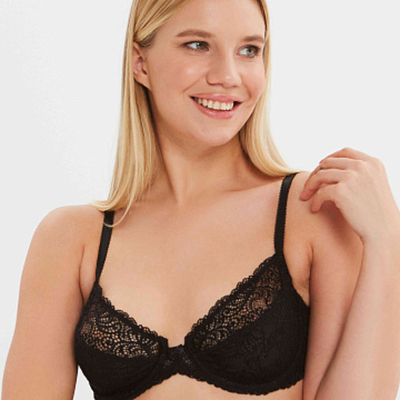 Бюстгальтер Мягкая чашка Черный Беларусь