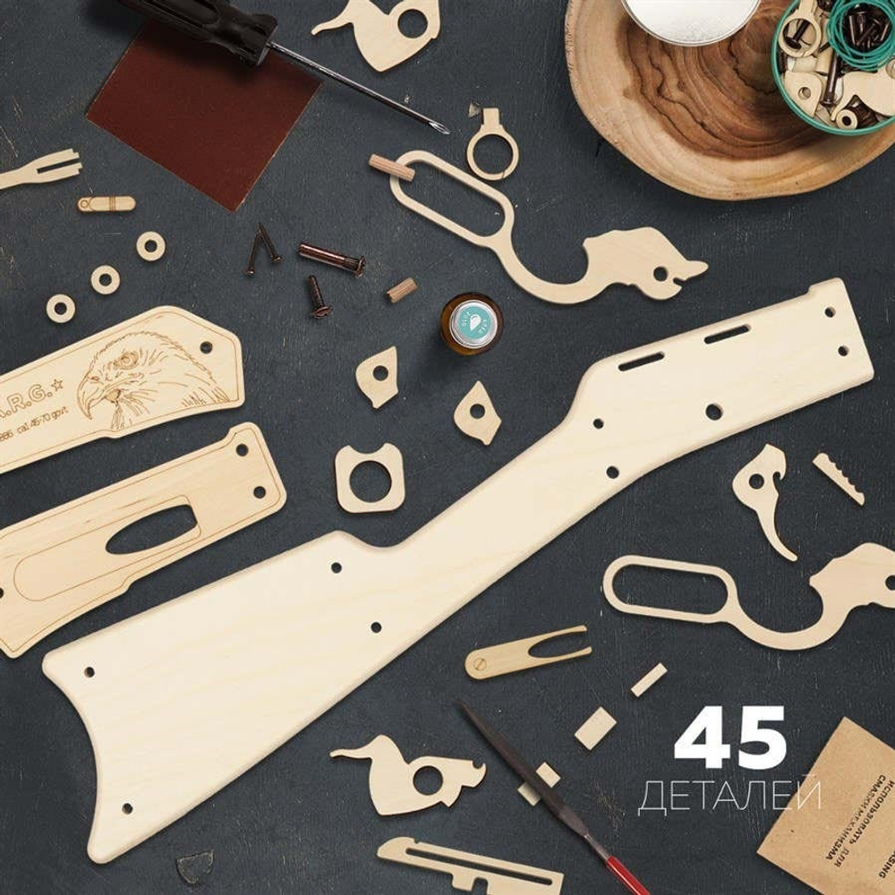 Винчестер Rebel от TARG - деревянный конструктор, сборная модель, 3d пазл