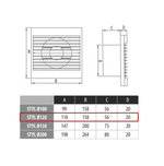 Вентилятор DOSPEL 120 S STYL (без провода 150 м3/ч Польша)