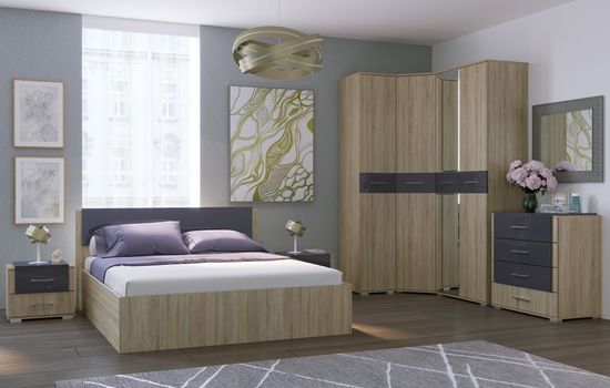 Шкаф  БЬЯНКА 2-х створчатый с зеркалом