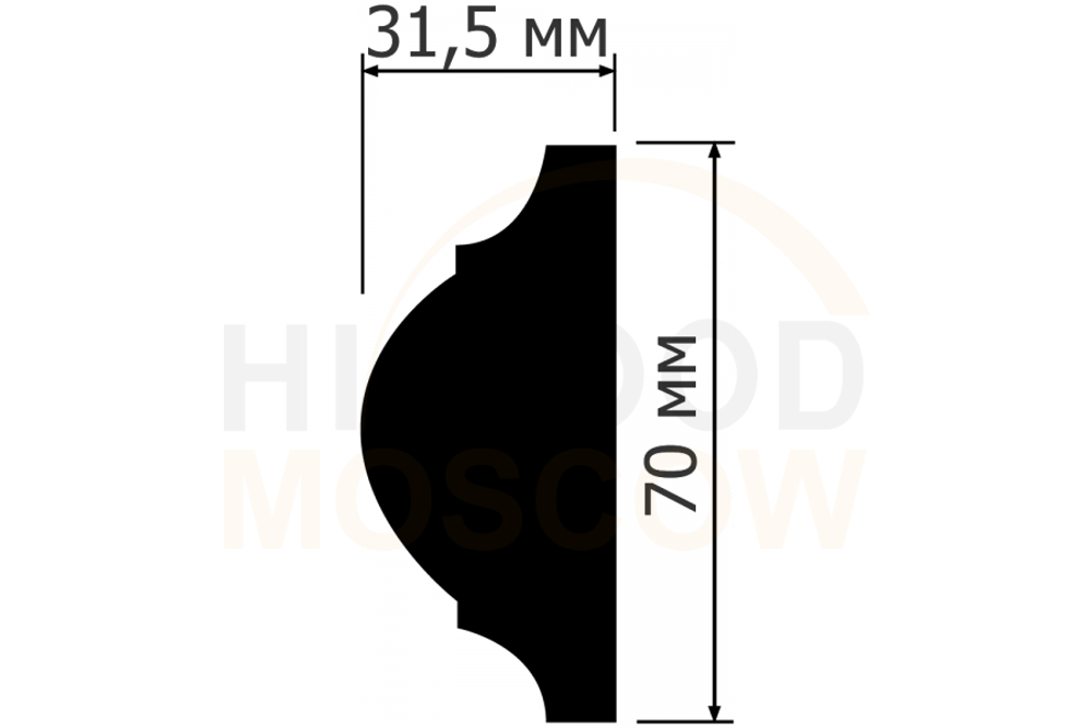 Молдинг Hi Wood D70 (70*31,5*2000мм)