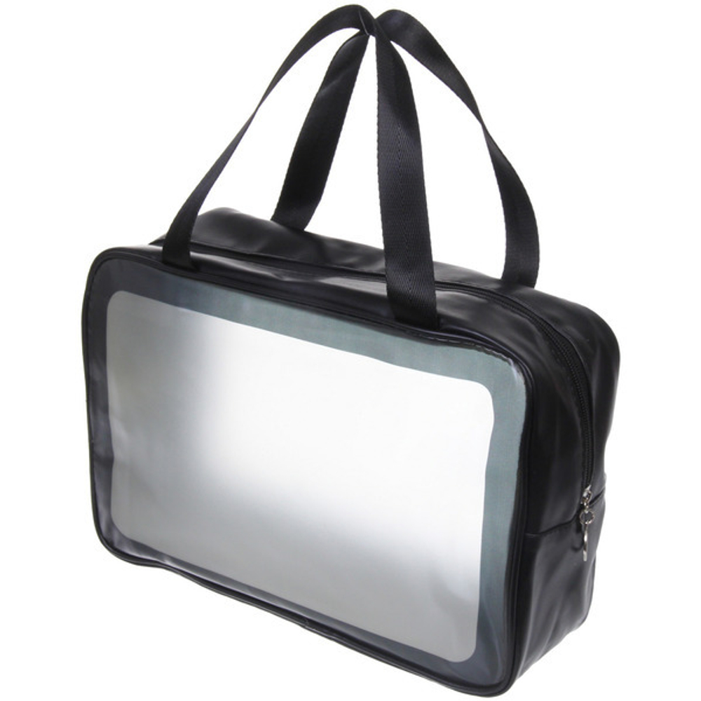 Косметичка прозрачная «MALINKA SHOP», девушка, цвет чернильная ночь, 30*21*10см