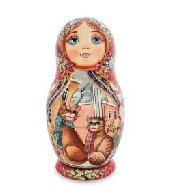 Народные промыслы МР-16/ 8-A Матрешка 5м «Мария с котами»