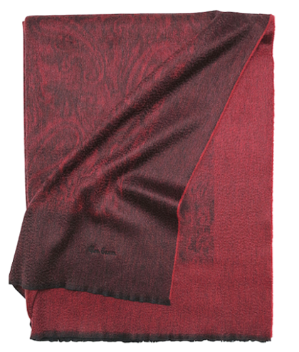Плед 150х200 Glen Saxon Border Paisley Black Carmine