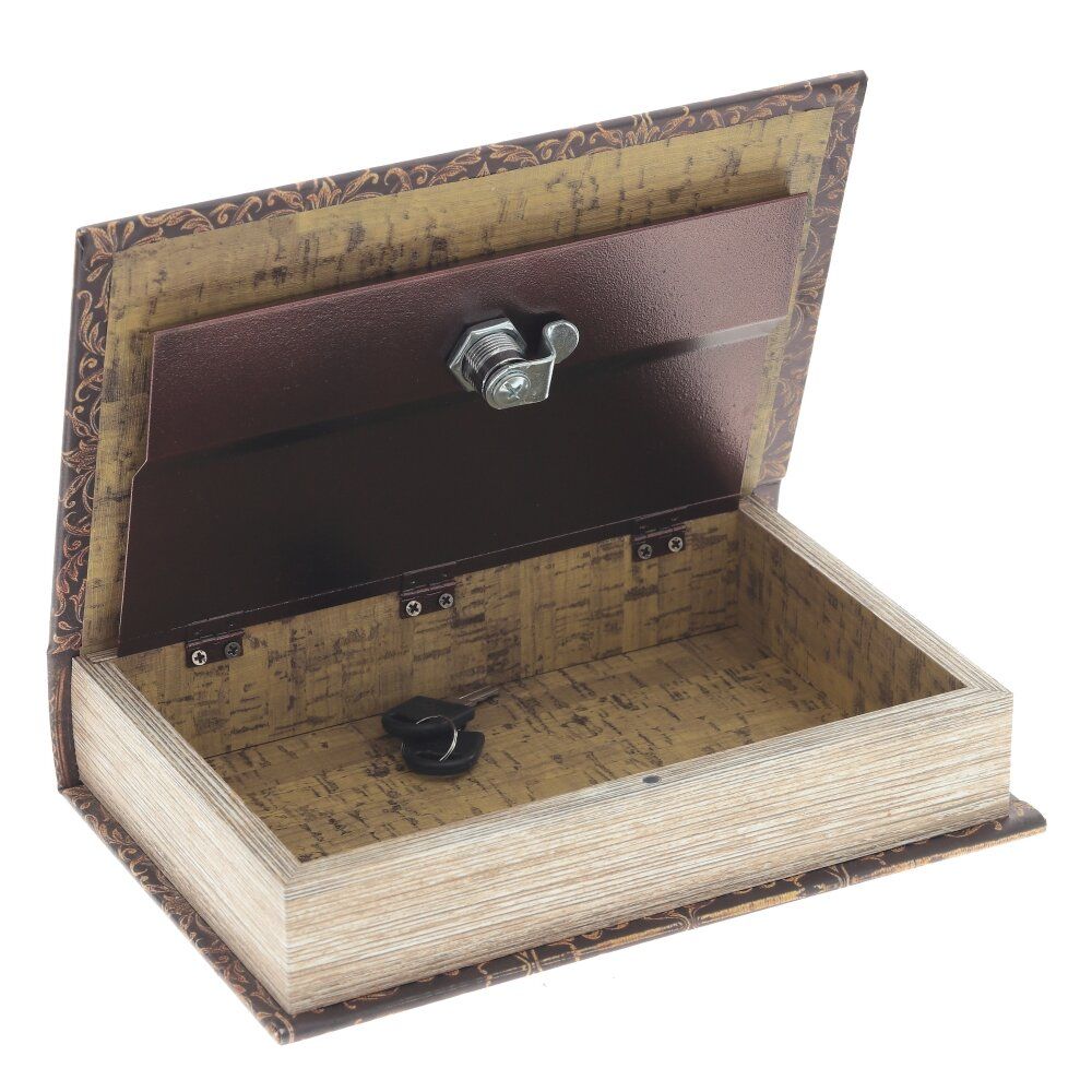 GAEM Шкатулка-книга с замком, L16 W5 H24 см