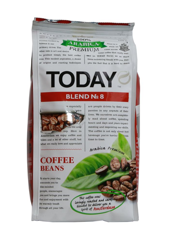 Кофе Today Blend №8 в зернах дойпак 200 г.