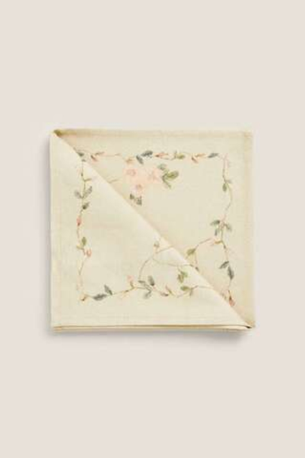 ZARA HOME УПАКОВКА ВИШНЕВЫХ ХЛОПЧАТОБУМАЖНЫХ САЛФЕТОК (УПАКОВКА ИЗ 2 ШТУК), РОЗОВЫЙ