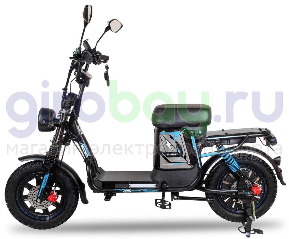 Электровелосипед Minako TITAN 2.0 Li-NMC (60V/30Ah) - Синий фото №3