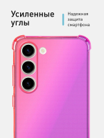 Чехол ROSCO для Samsung Galaxy S23 (арт.SS-S23-HARD-TPU-PINK-PURPLE )