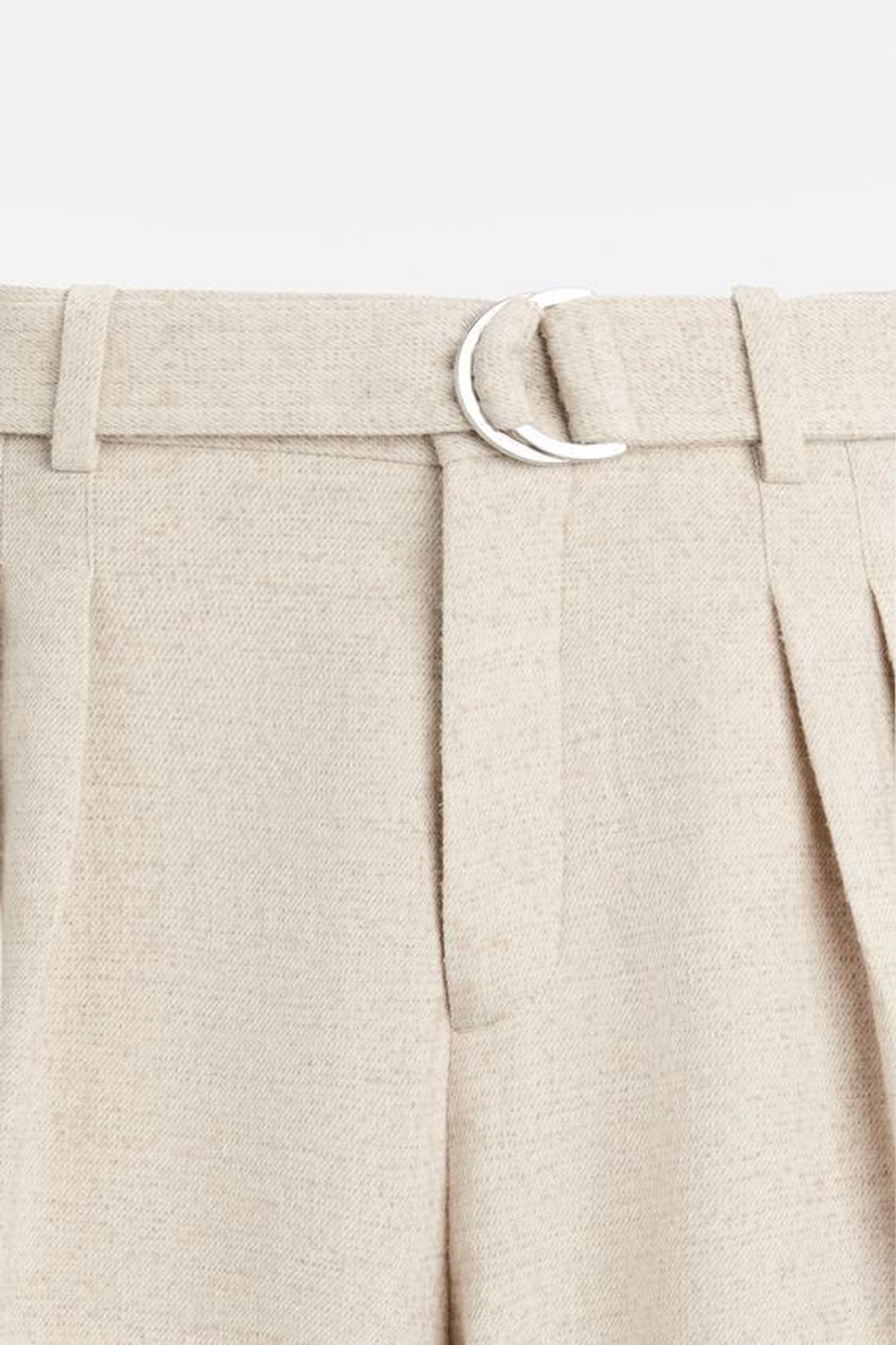 ZARA X NANUSHKA ШОРТЫ-БЕРМУДЫ, ЭКРЮ