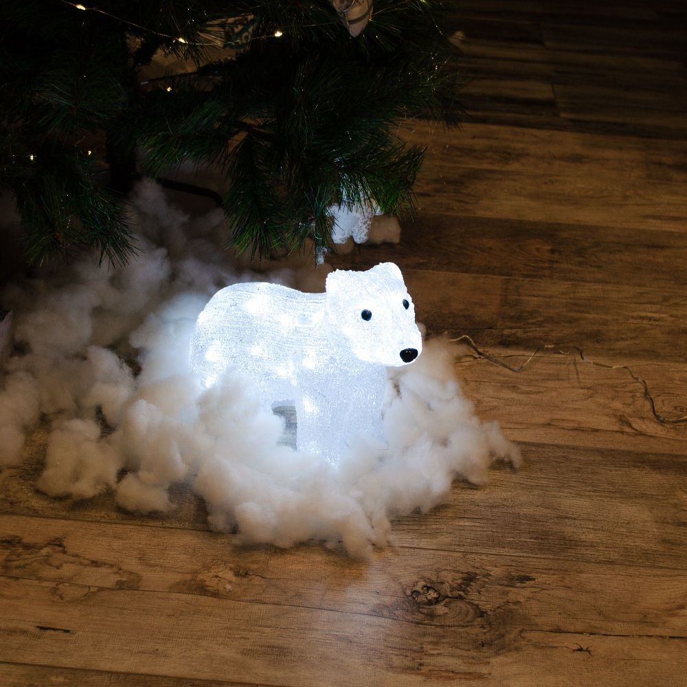 ULD-M3125-040-STA WHITE IP20 WHITE BEAR-4 Фигура светодиодная Белый медведь-4. 32x25см. 40 светодиодов. Белый свет. Провод прозрачный. TM Uniel