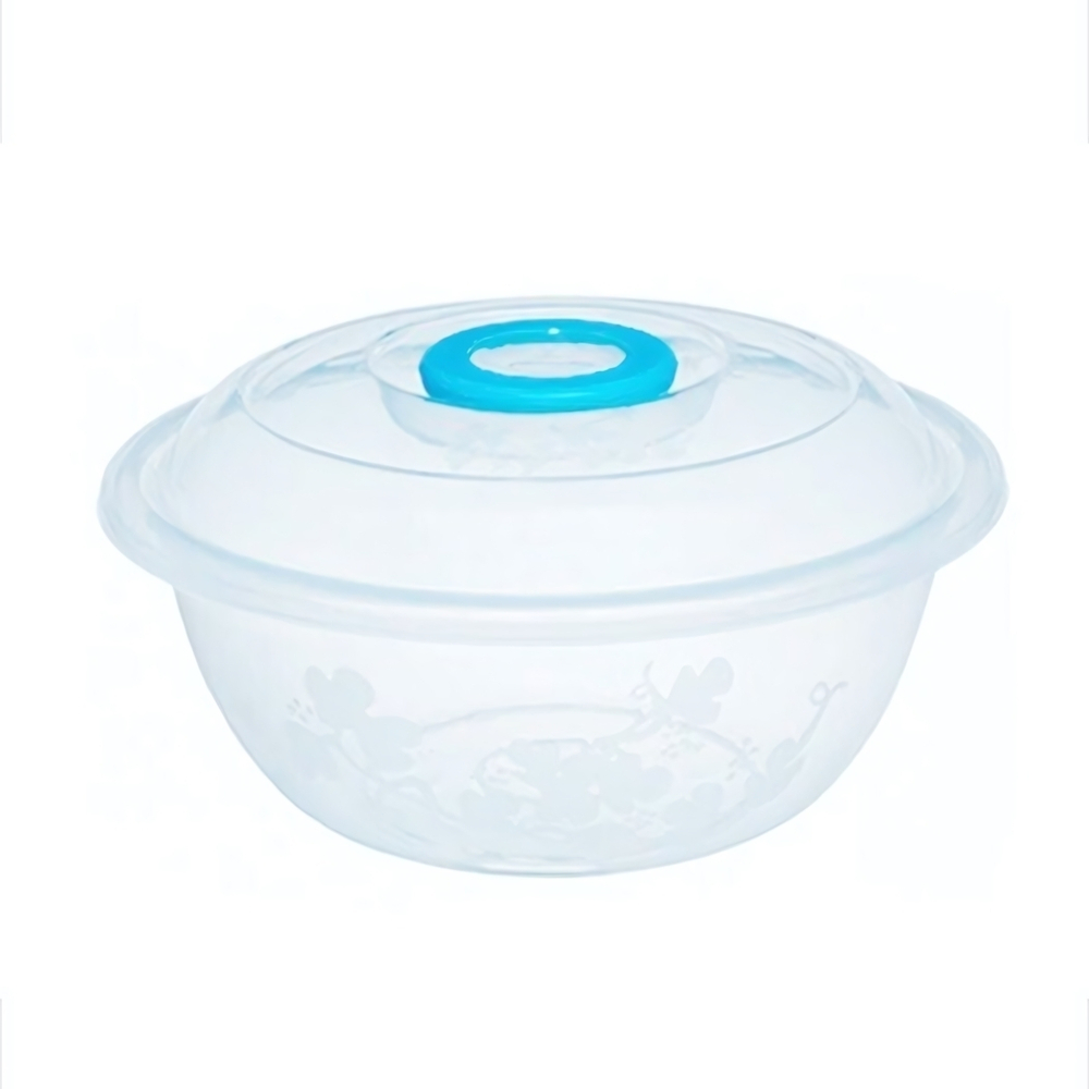 Таз "Изобилие" 4 л мерный прозрачный с крышкой цвет в ассортименте