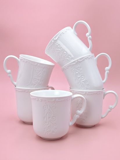 Набор кружек 350 мл. 6 штук "Орнамент"