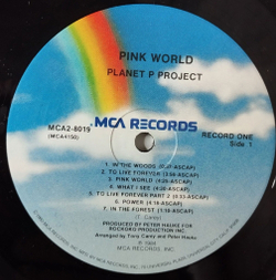 Винтажная виниловая пластинка LP Planet P Project Pink World (USA 1984)