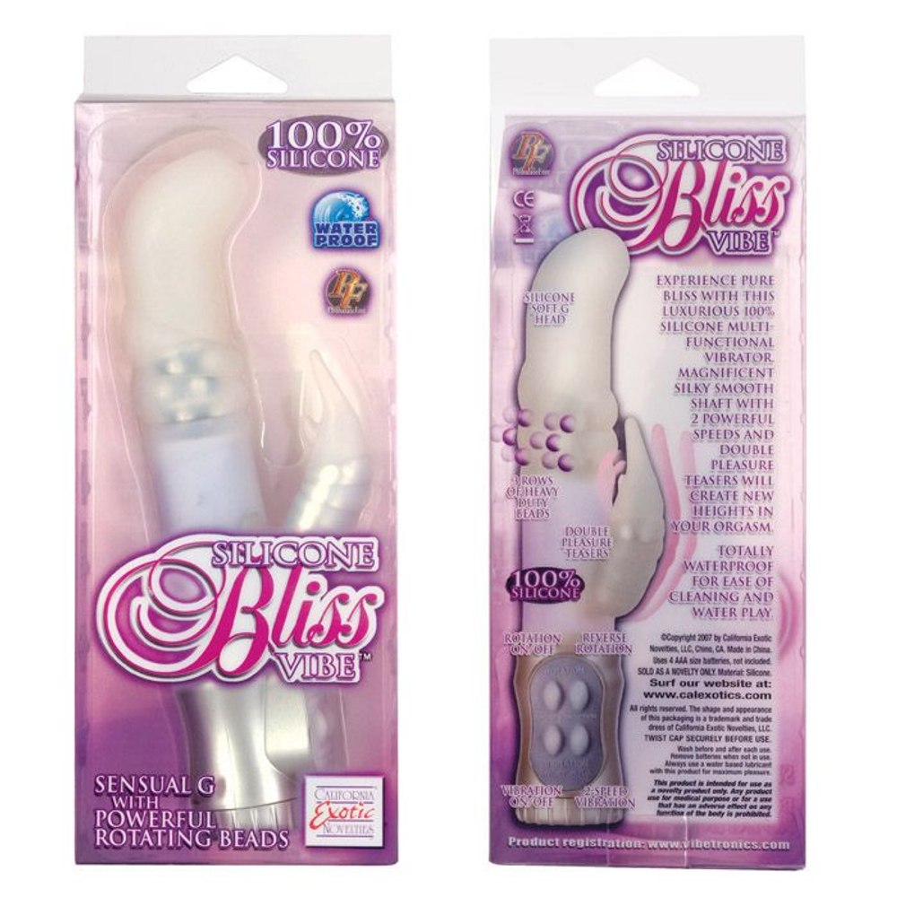 Водонепроницаемый Silicone Bliss - 17 см. (Цвет: белый)