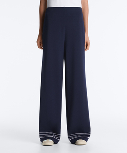 OYSHO Мягкие брюки из модала с матросской полосой, синий
