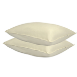 Набор из двух наволочек из сатина серо-бежевого цвета с брашинг-эффектом из коллекции essential, 50х70 см