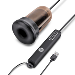 Мастурбатор с вибрацией Head Stroking (Цвет: дымчатый)