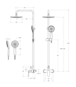Душевая стойка со смесителем CEZARES STYLUS-CD-BORO