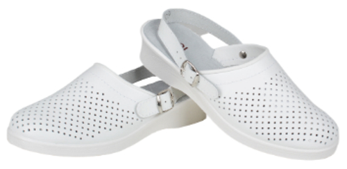 Сабо женские нат. кожа Эмануэла ПВХ ALMI белый