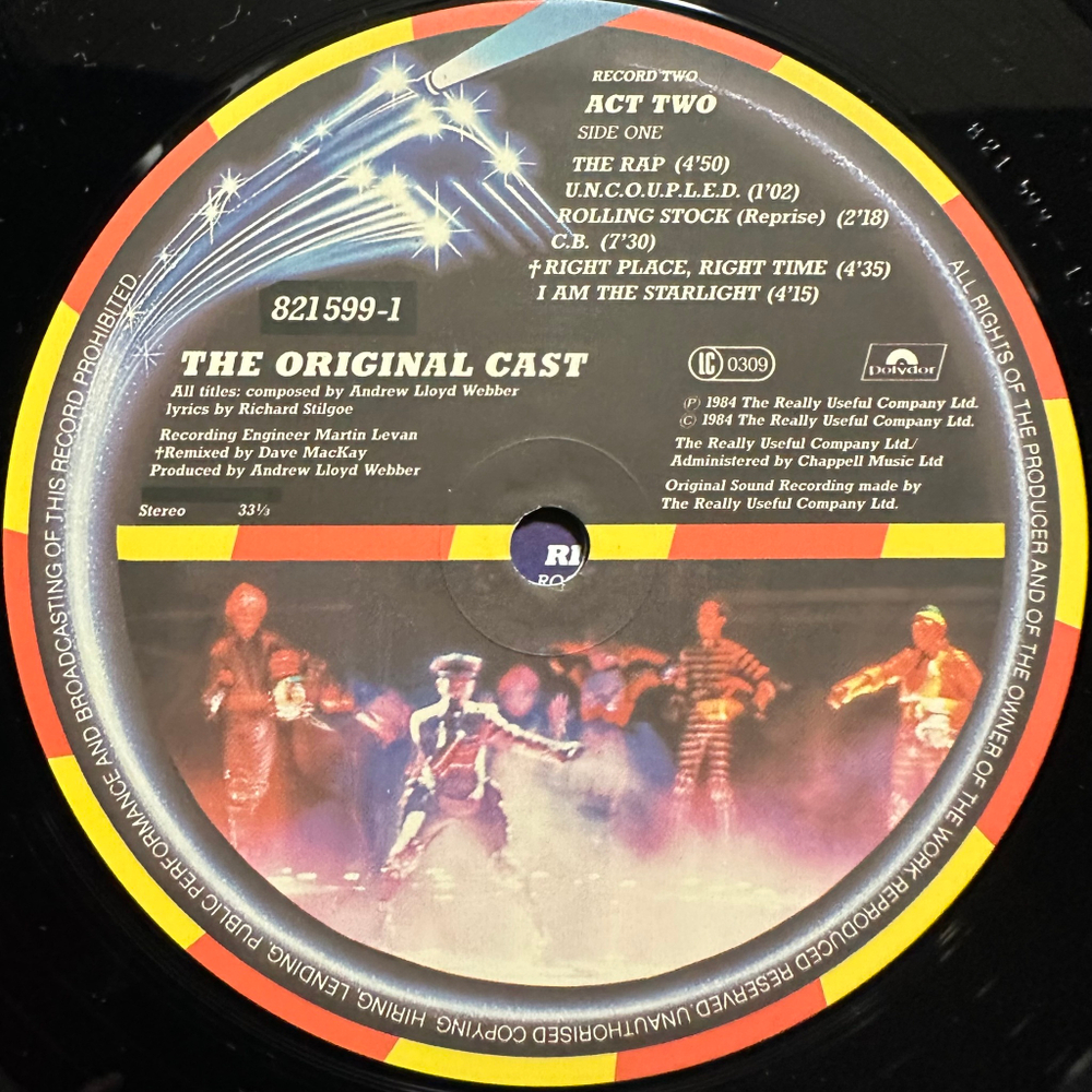 Andrew Lloyd Webber - Starlight Express - The Original Cast 2LP (Германия 1984г.)