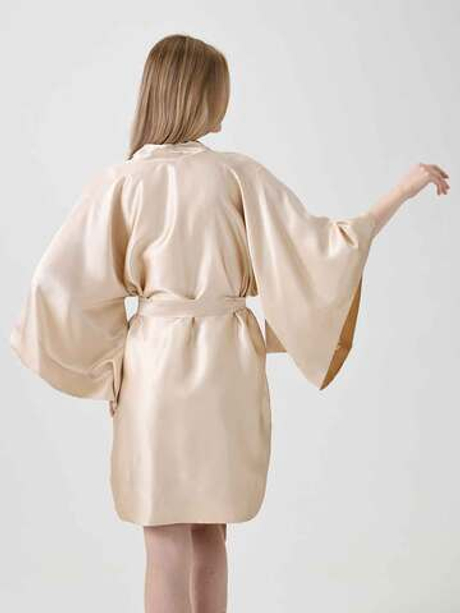 Халат кимоно OnSilk Assami mini Карамель S