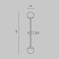 Настенный светильник (бра) Maytoni MOD285WL-L10BS3K