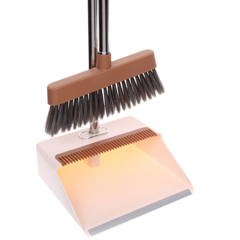 Набор для уборки, щетка для пола с совком «Люкс» персиковый 1130