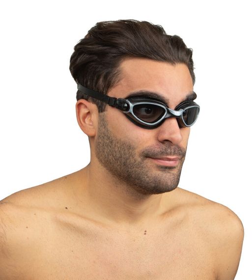 Очки для плавания Seac Axis тонированные стекла черный/серебристый