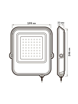Прожектор светодиодный PFL-V 100Вт 6500К IP65 ДО Pro JazzWay 5039759